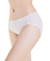 Silky Soft Laminated Seamless Pointelle Rib Mid Waist Midi Panties