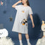 Junior Meow-lloweeen Party Short Sleeves Sleep Dress