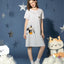 Meow-lloweeen Party Short Sleeves Sleep Dress