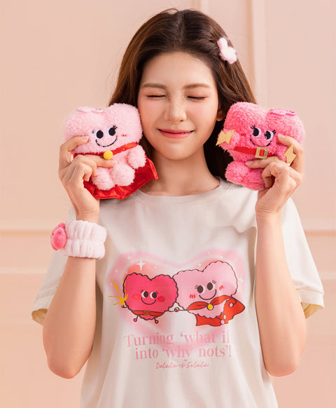 Delulu Power Hearts Short Sleeve Top & Short PJ Set