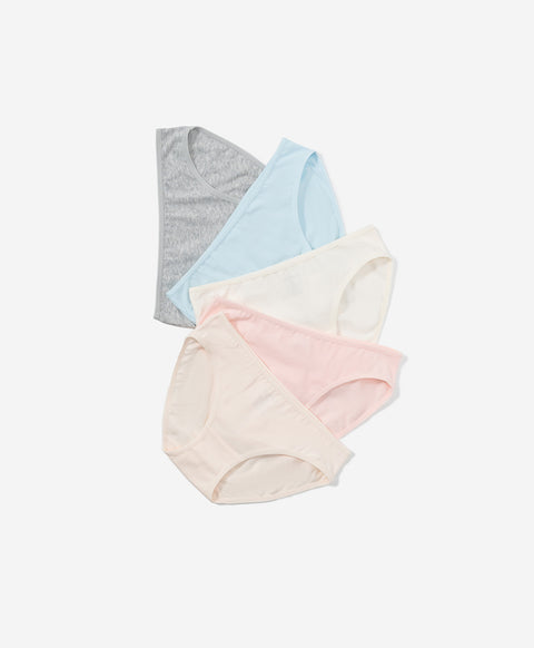 Sunday Morning Low Waist Mini 5pcs Cotton Spandex Pack Panties