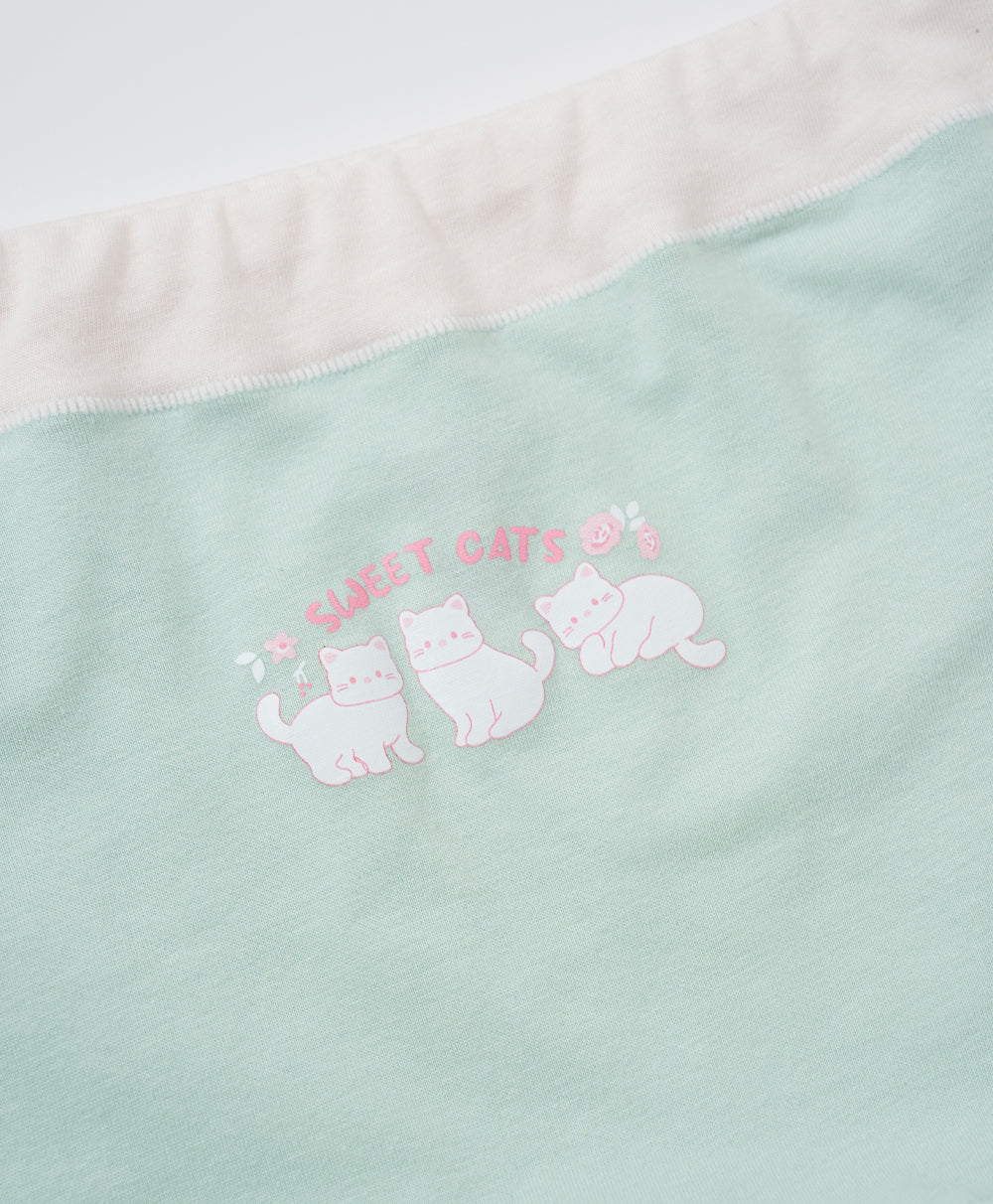 Junior Sweet Cat Cotton Low Waist Boxshorts Panties
