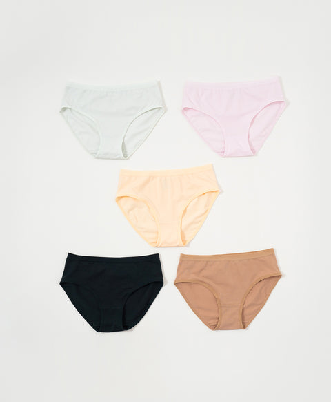 Spring Neutrals 5-pack Mid-waist Midi Panties