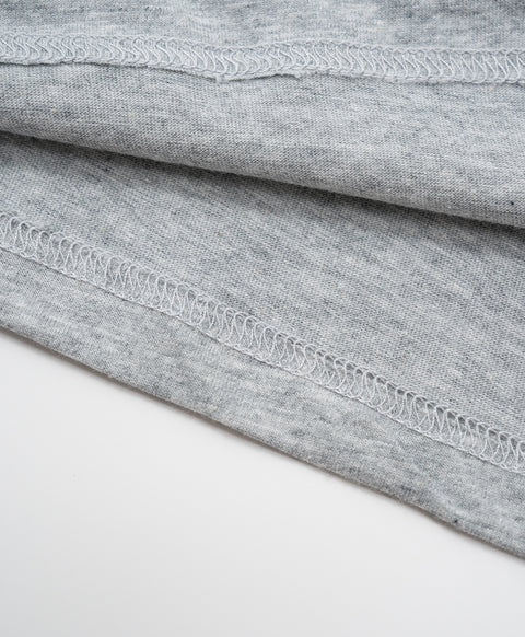 BedMood Cremo & Mello Late Morning Coffee Club Cotton Blend Long Sleeves Top & Shorts Set - Grey
