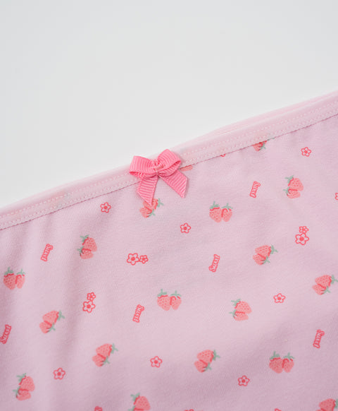 Berry Stressed Cotton Mid Waist Midi 2pcs Sanitary Panties Pack