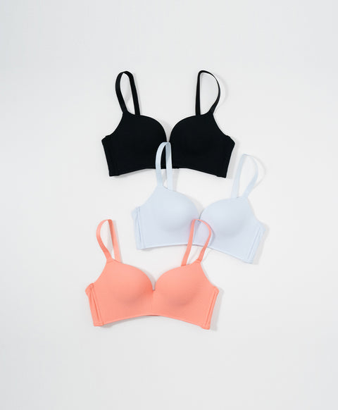 Simply Rib Comfort 3/4Cup Wireless Demi Bra (B Cup)