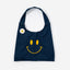 Stay Bloom Denim Smiley Tote Bag