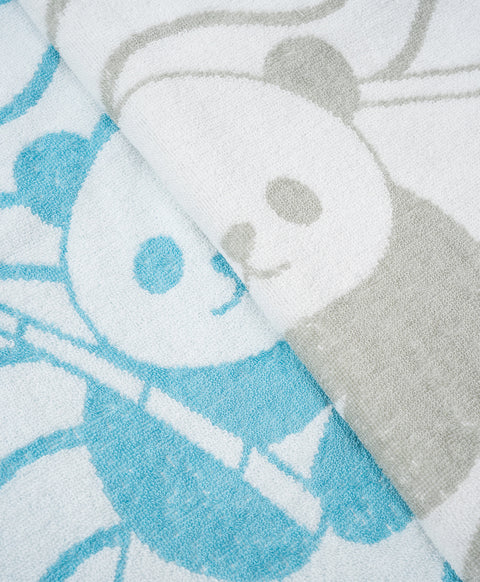 Fishing Panda Graphic Cotton Bath Towel