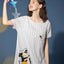 Meow-lloweeen Party Short Sleeves Sleep Dress