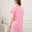 Lovely Pink Milk Lamb Microfiber Short Sleeves Sleep Dress