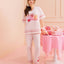 Delulu Power Hearts Short Sleeve Top & Long Pants PJ Set
