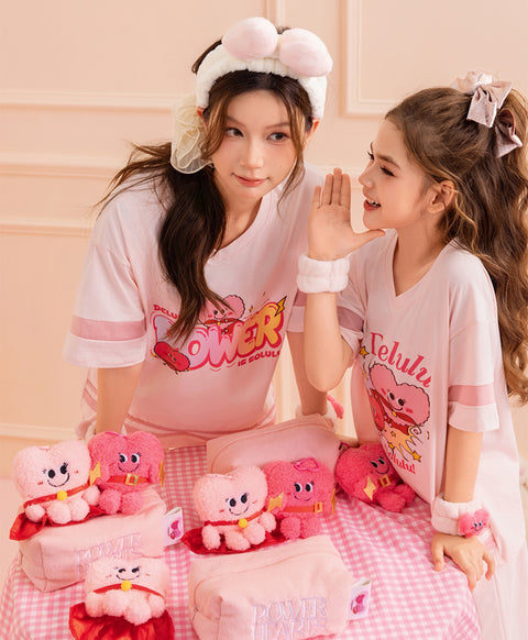 Delulu Power Hearts Make Up Headband & Wristband Set