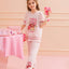 Junior Delulu Power Hearts Short Sleeves Top & Long Pants Set