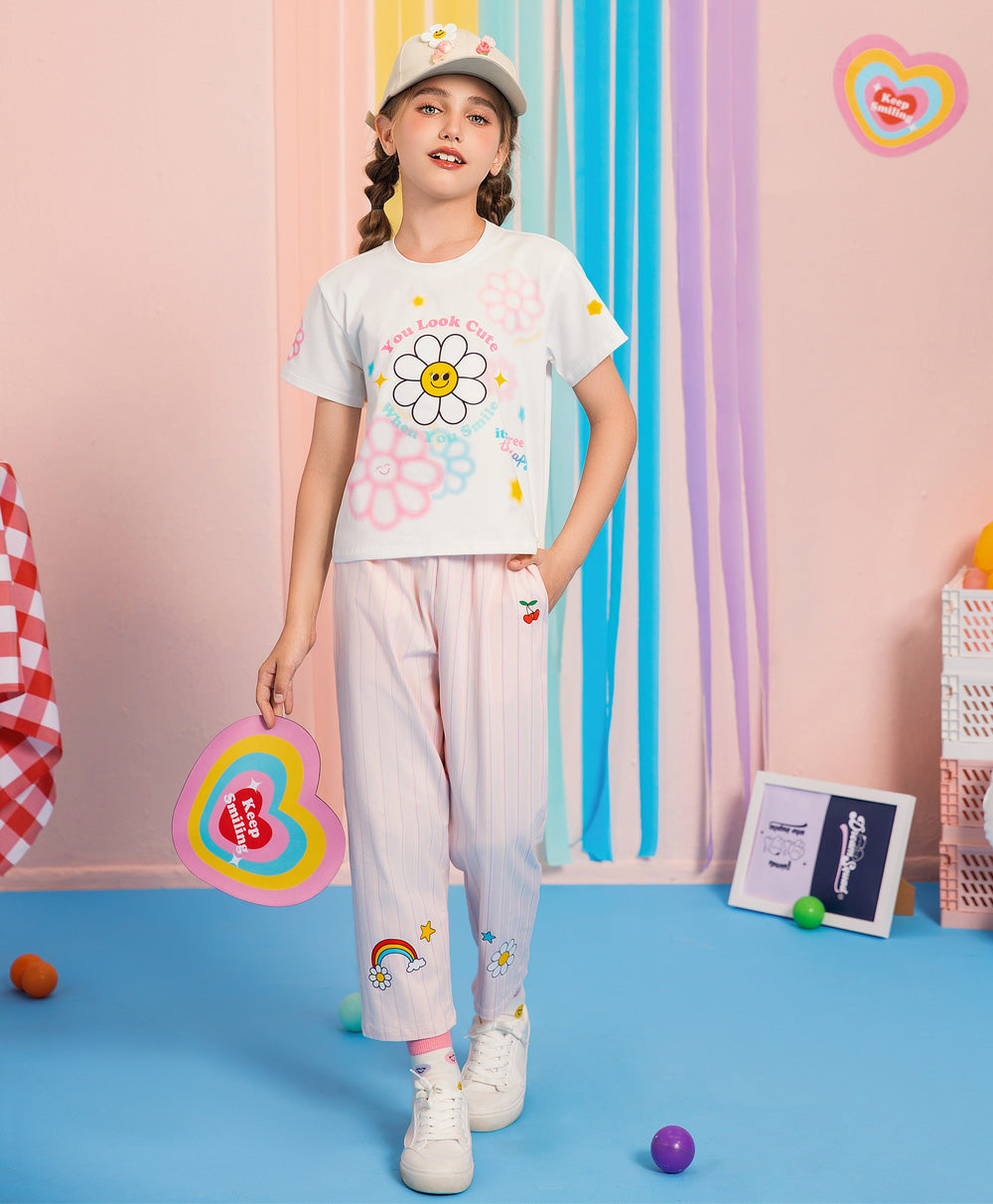 Junior Keep Smiling Tee & Pants Set