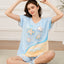 Kitty's Splash Time Short Sleeves Microfiber Top & Bottom Sleep Set