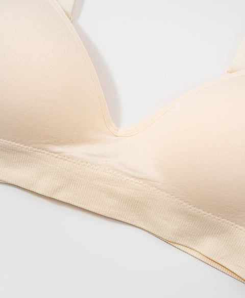 (NEW) Real Comfy Triangle Cup Seamless Wireless Bra