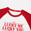 Call Me Lucky Raglan Sleeves Relaxed Fit Tee