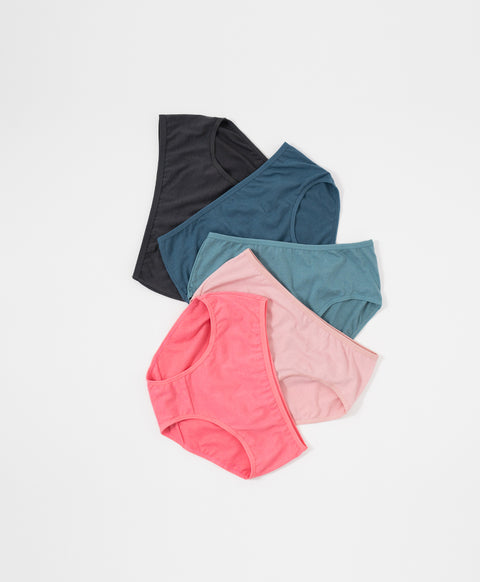 Beat Cotton Mid Waist Maxi 5pcs Pack Panties