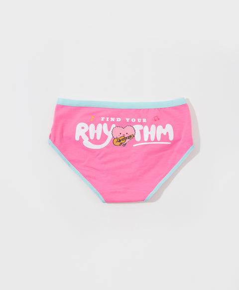 Music Concert Yuki & Hattie 5pcs Low Waist Hipster Graphic Pack Panties Wonder Box