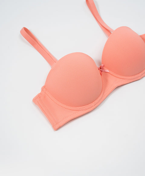 Simply Rib Comfort 1/2 Cup Underwired Multiway Bra (B Cup)