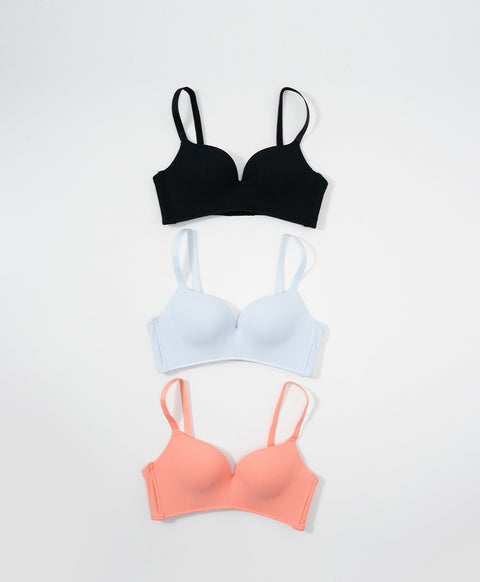 Simply Rib Comfort 3/4Cup Wireless Demi Bra (B Cup)