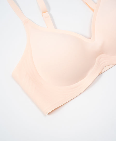 Marshmallow Kiss: Mirror Skin Triangle Wireless Bra with Back Hook – New & Improved