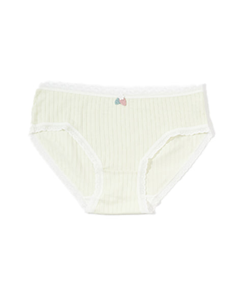 Country Style Low Waist Midi Ribbed Cotton Panties