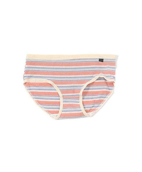 Preppy Stripes Low Waist Midi Ribbed Cotton Panties