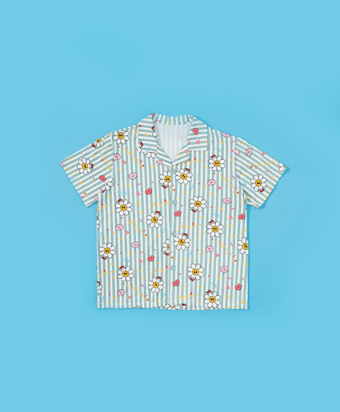 Junior Jolly Smiley Short Sleeves PJ Top & Shorts Set