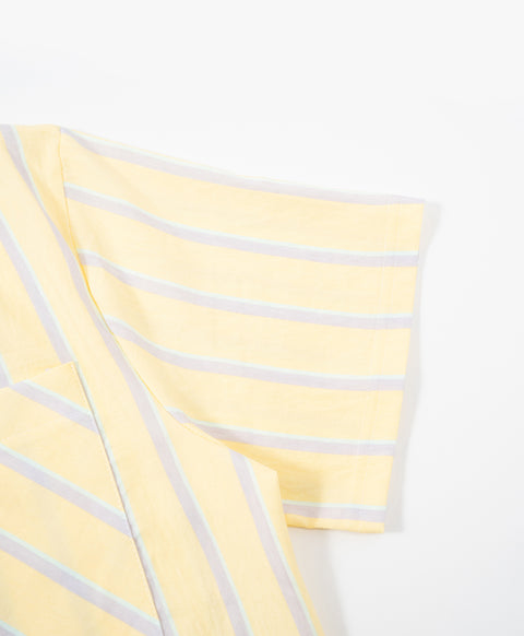 BedMood Mello No Tasks. Just Vibes Polyester PJ Short Sleeves Top & Shorts Set - Yellow