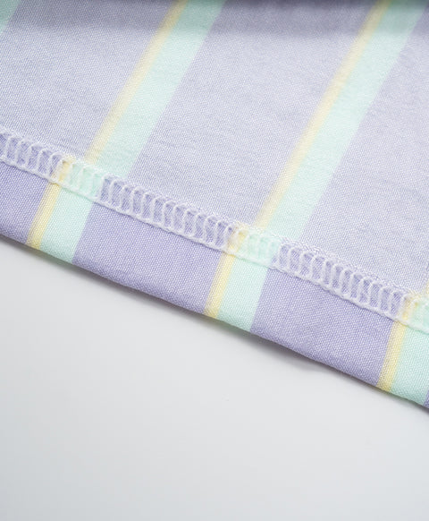 BedMood Cremo Mentally Unavailable. Physically Comfy Polyester PJ Short Sleeves Top & Shorts Set - Purple