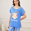 Remember to Eat Breakfast Short Sleeves Microfiber Top & Bottom Sleep Set