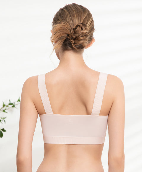 Chic Mode Ribbed Wireless Clean Cut Laminated Seamless Full Coverage Pull Over Vest