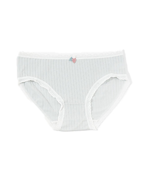 Country Style Low Waist Midi Ribbed Cotton Panties
