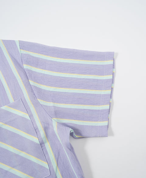 BedMood Cremo Mentally Unavailable. Physically Comfy Polyester PJ Short Sleeves Top & Shorts Set - Purple