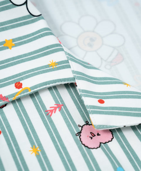 Jolly Smiley Short Sleeves PJ Top & Shorts Set