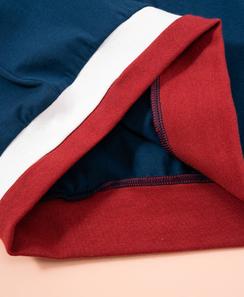 Cookies d'amore Long Sleeves Top With Pants Set-Dark Blue