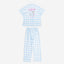 BedMood Cremo & Mello Join The Late Morning Coffee Club Polyester PJ Short Sleeves Top & Long Pants Set - Blue