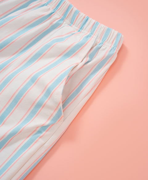 Meow-lloweeen Party Short Sleeves Top and Short Sleep Set