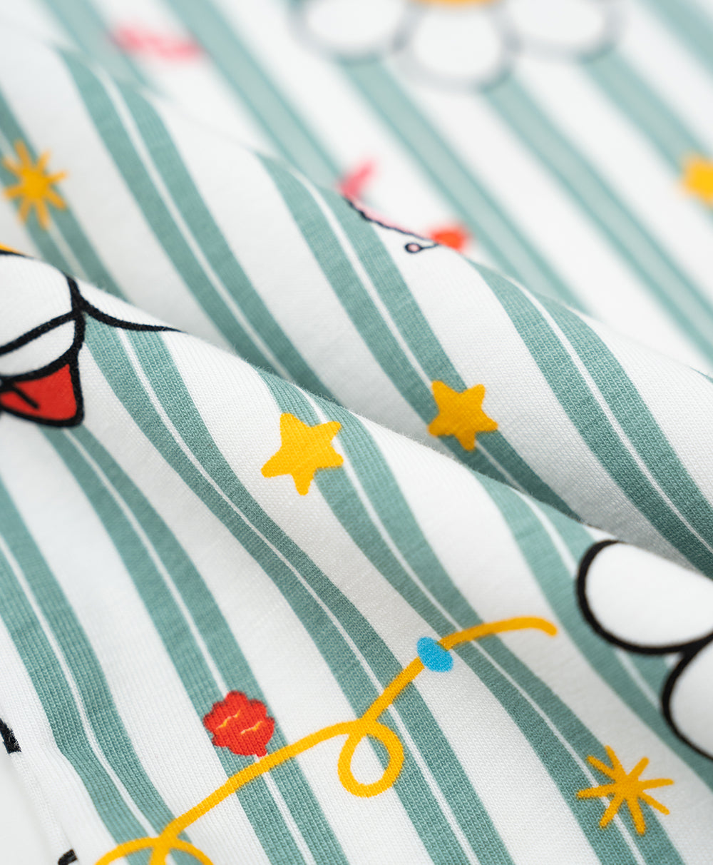 Junior Jolly Smiley Short Sleeves PJ Top & Shorts Set