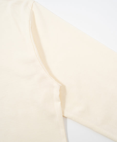 BedMood Cremo & Mello Late Morning Coffee Club Cotton Blend Long Sleeves Top & Shorts Set - Cream