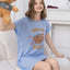 Little Cute Bear Short Sleeves Polyester Cotton Sleep Dress