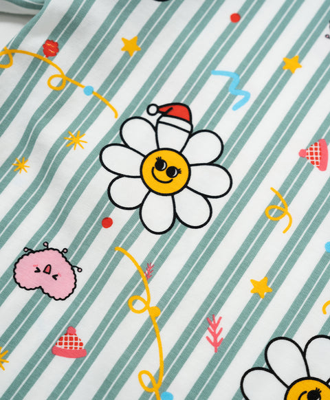 Junior Jolly Smiley Short Sleeves PJ Top & Shorts Set