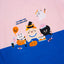 Meow-lloweeen Party Short Sleeves Top and Short Sleep Set