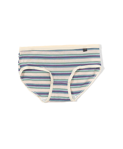 Preppy Stripes Low Waist Midi Ribbed Cotton Panties