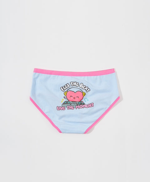 Music Concert Yuki & Hattie 5pcs Low Waist Hipster Graphic Pack Panties Wonder Box