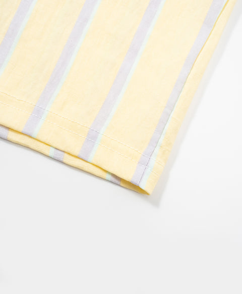 BedMood Mello No Tasks. Just Vibes Polyester PJ Short Sleeves Top & Shorts Set - Yellow