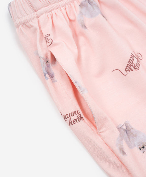 Junior Catitude-ing Short Sleeves Top & Long Pants Sleep Set