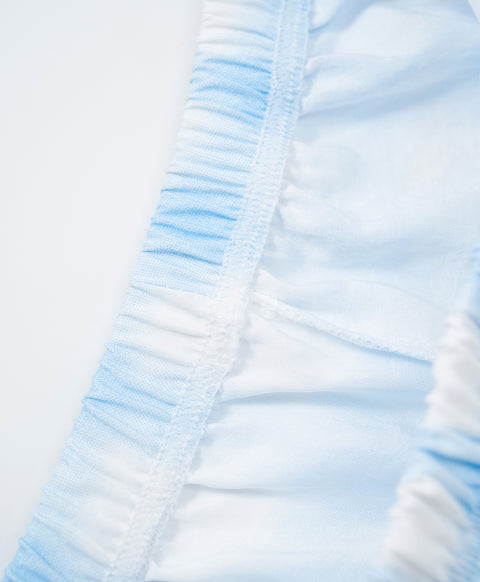 BedMood Cremo & Mello Join The Late Morning Coffee Club Polyester PJ Short Sleeves Top & Long Pants Set - Blue