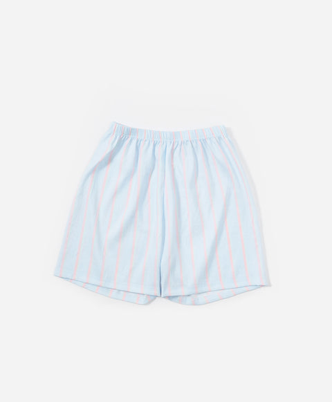 BedMood Mello Nothing Scheduled. Don't Ask. Polyester PJ Short Sleeves Top & Shorts Set - Blue